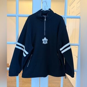 Roots Athletics Quarter  Zip  BlueFlannel Pull Over Jacket Size XL